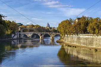view of the Tiber river, Rome 