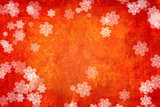 Grunge Christmas background with snowflakes