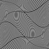 Black and white wavy lines pattern.