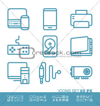Technology and hardware icons
