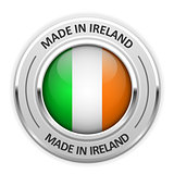 Silver medal Made in Ireland with flag