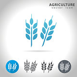 agriculture blue icon