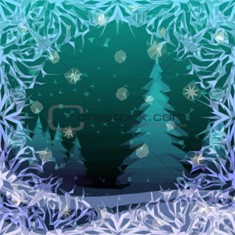 Christmas Background, Winter Forest
