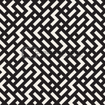 Vector Seamless Black And White Irregular Jumble Geometric Shapes Pattern