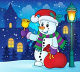 Christmas snowman topic image 2