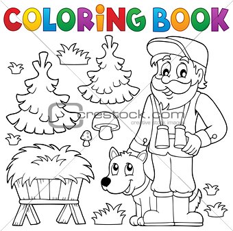 Coloring book forester theme 2