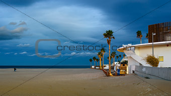 Malvarrosa coast beach in Valencia