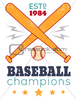 Vintage poster for baseball