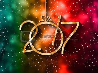 2017 Happy New Year Background for your Seasonal Flyers 