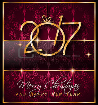 2017 Happy New Year Background for your Seasonal Flyers 