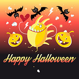 Graphics Halloween monsters and pumpkins