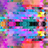 Watercolor geometric background with triangles
