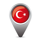 Turkey flag pointer vector