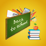 banner Back to School with books