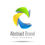 abstract Vector business icon. Corporate branding identity design illustration for your company. Creative abstract concept.