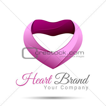 Heart Logo design vector template. Happy Valentines Day concept. Love Logotype icon. business. Corporate branding identity illustration for your company. Creative abstract.