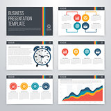 Infographics presentation template flat design