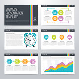 Infographics presentation template flat design