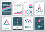 Vector set of infographics business