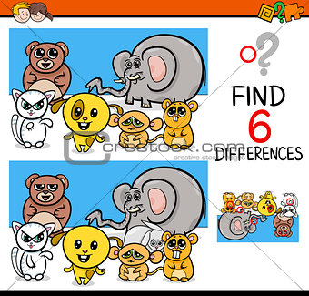 differences game with animals