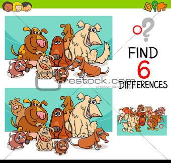 activity of differences with dogs