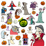 Halloween holiday cartoon set