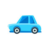 Blue Sedan Toy Cute Car Icon