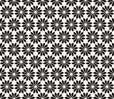 Vector Seamless Black and White Floral Pattern