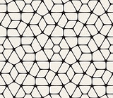 Vector Seamless Black and White Rounded Lace Pattern