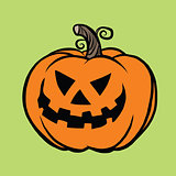 Evil Halloween pumpkin