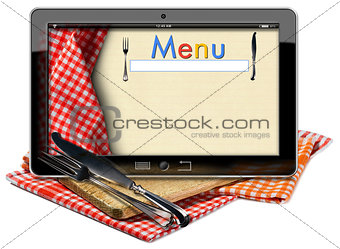 Restaurant Menu in the Tablet Computer