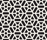 Vector Seamless Black and White Lines Grid Pattern