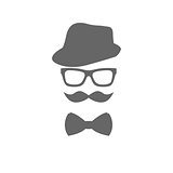 Vector illustration of man silhouette in hat