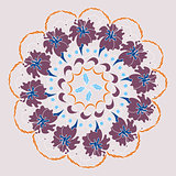 Vintage decorative elements, mandala pattern