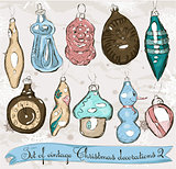 Set of real vintage Christmas decorations 2.