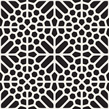 Vector Seamless Black And White Geometric Ethnic Mosaic Pattern