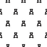 Bear black and white kid pattern.