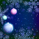 Low Poly Background with Christmas Balls