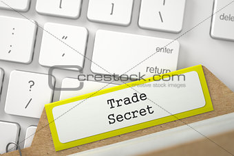 Sort Index Card with Trade Secret. 3D.