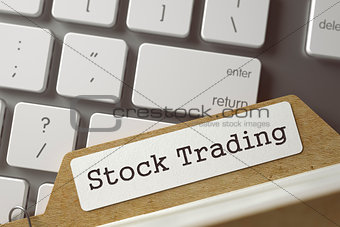 Card Index Stock Trading. 3D.