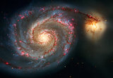 Whirlpool Galaxy. Graceful arms of the majestic spiral galaxy.