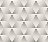 Vector Seamless Black and White Stippling Halftone Gradient Rhombus Pattern