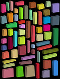 rectangular square 3d shapes in multiple color on black