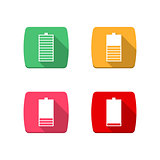 Icons Battery, vector illustration.