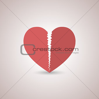 Icon broken heart, vector illustration.