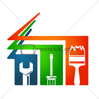 Home repairs tool symbol