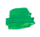 Green vector watercolor paint stain isolated