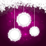 violet background with snowflakes