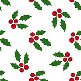 Seamless Background Holly Berries