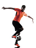 Soccer player Man Isolated silhouette